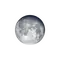 Abnehmender Mond mit Horizont