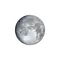 Zunehmender Mond mit Horizont