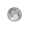 Zunehmender Mond mit Horizont
