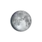 Zunehmender Mond mit Horizont