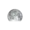 Zunehmender Mond mit Horizont