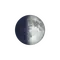 Zunehmende Sichel mit Horizont