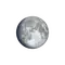 Zunehmender Mond mit Horizont