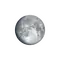 Zunehmender Mond mit Horizont