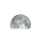 Zunehmender Mond mit Horizont