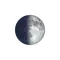 Zunehmende Sichel mit Horizont