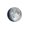 Zunehmender Mond mit Horizont
