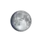 Zunehmender Mond mit Horizont