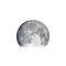 Zunehmender Mond mit Horizont