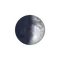 Zunehmende Sichel mit Horizont