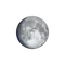 Zunehmender Mond mit Horizont