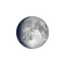 Zunehmender Mond mit Horizont