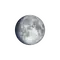 Zunehmender Mond mit Horizont