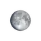 Zunehmender Mond mit Horizont