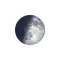 Zunehmende Sichel mit Horizont