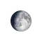 Zunehmender Mond mit Horizont