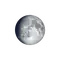 Zunehmender Mond mit Horizont