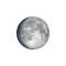 Zunehmender Mond mit Horizont