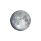 Zunehmender Mond mit Horizont