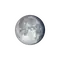 Abnehmender Mond mit Horizont