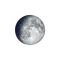 Zunehmender Mond mit Horizont