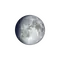 Zunehmender Mond mit Horizont