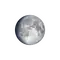 Zunehmender Mond mit Horizont