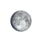 Zunehmender Mond mit Horizont