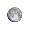 Zunehmender Mond mit Horizont