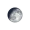 Zunehmender Mond mit Horizont