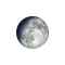 Zunehmender Mond mit Horizont