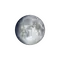 Zunehmender Mond mit Horizont