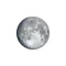 Zunehmender Mond mit Horizont