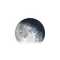 Abnehmender Mond mit Horizont