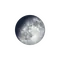 Zunehmender Mond mit Horizont