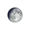 Zunehmender Mond mit Horizont