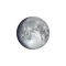 Zunehmender Mond mit Horizont