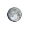 Zunehmender Mond mit Horizont