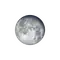 Abnehmender Mond mit Horizont