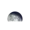 Abnehmender Mond mit Horizont