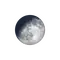 Zunehmender Mond mit Horizont
