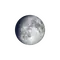 Zunehmender Mond mit Horizont