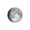 Zunehmender Mond mit Horizont