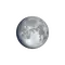 Zunehmender Mond mit Horizont