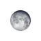 Abnehmender Mond mit Horizont