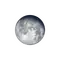 Abnehmender Mond mit Horizont