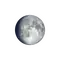 Zunehmender Mond mit Horizont