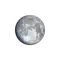 Zunehmender Mond mit Horizont