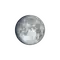 Zunehmender Mond mit Horizont