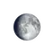 Zunehmender Mond mit Horizont